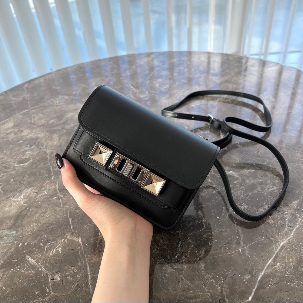 Proenza Schouler Black Leather Mini Crossbody Bag NWOT - Picture 6 of 12
